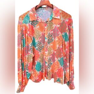 Colorful Floral Women's Top